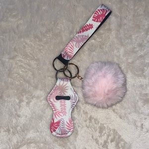 Pink & White Keychain